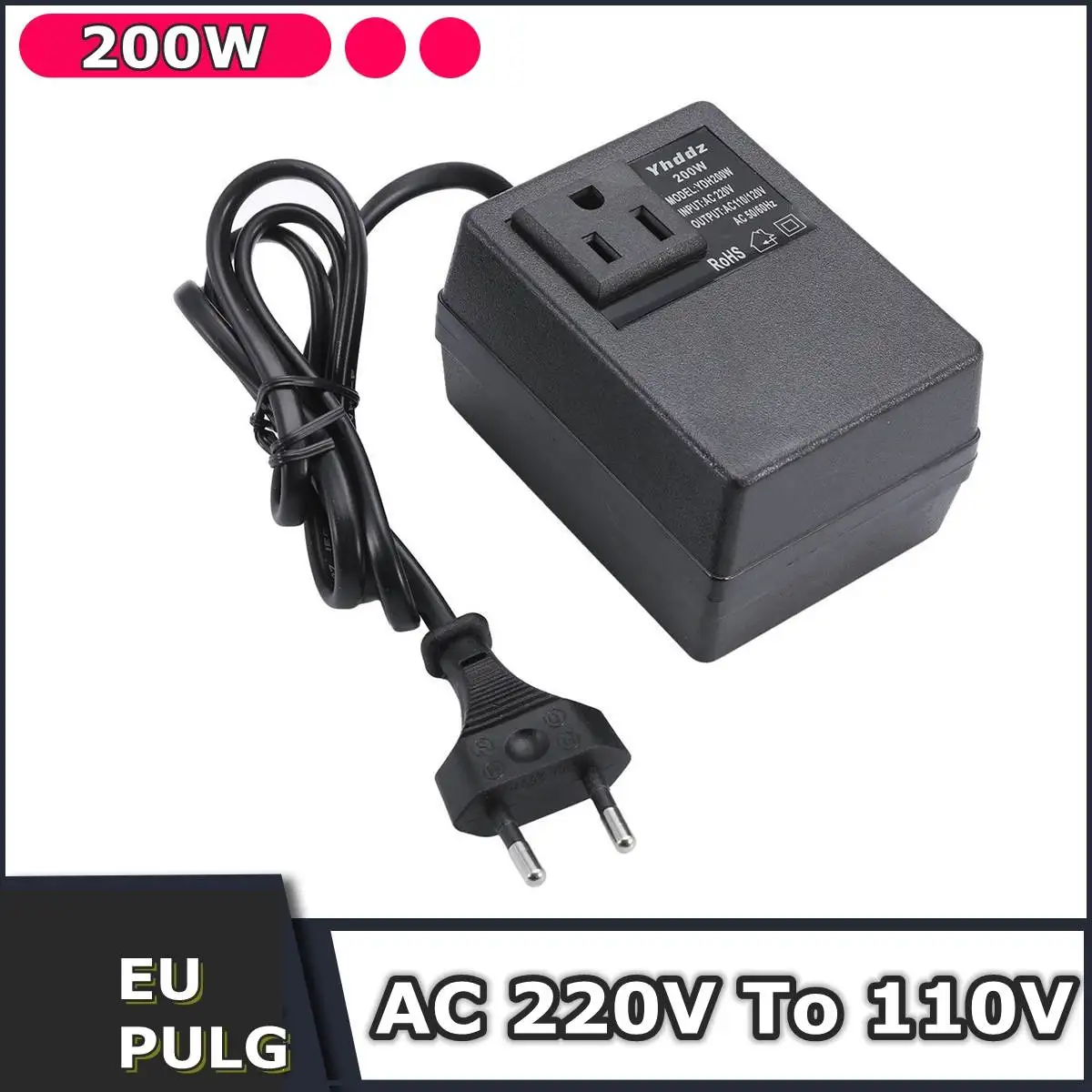 

1 шт., понижающий трансформатор, 200 Вт, 220 В в 110 В