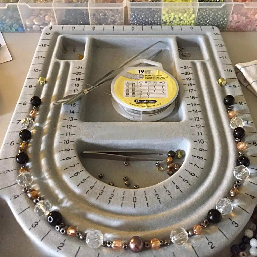 Флокированная доска для бусин браслет бисероплетение органайзер ювелирных