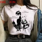 Фиолетовый Evergarden летний топ с круглым вырезом, Мужская японский печати Пара эстетическое футболка каваи