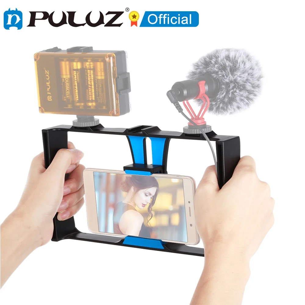 PULUZ смартфон видео Rig наборы для записи запись Ручка Стабилизатор кронштейн iPhone