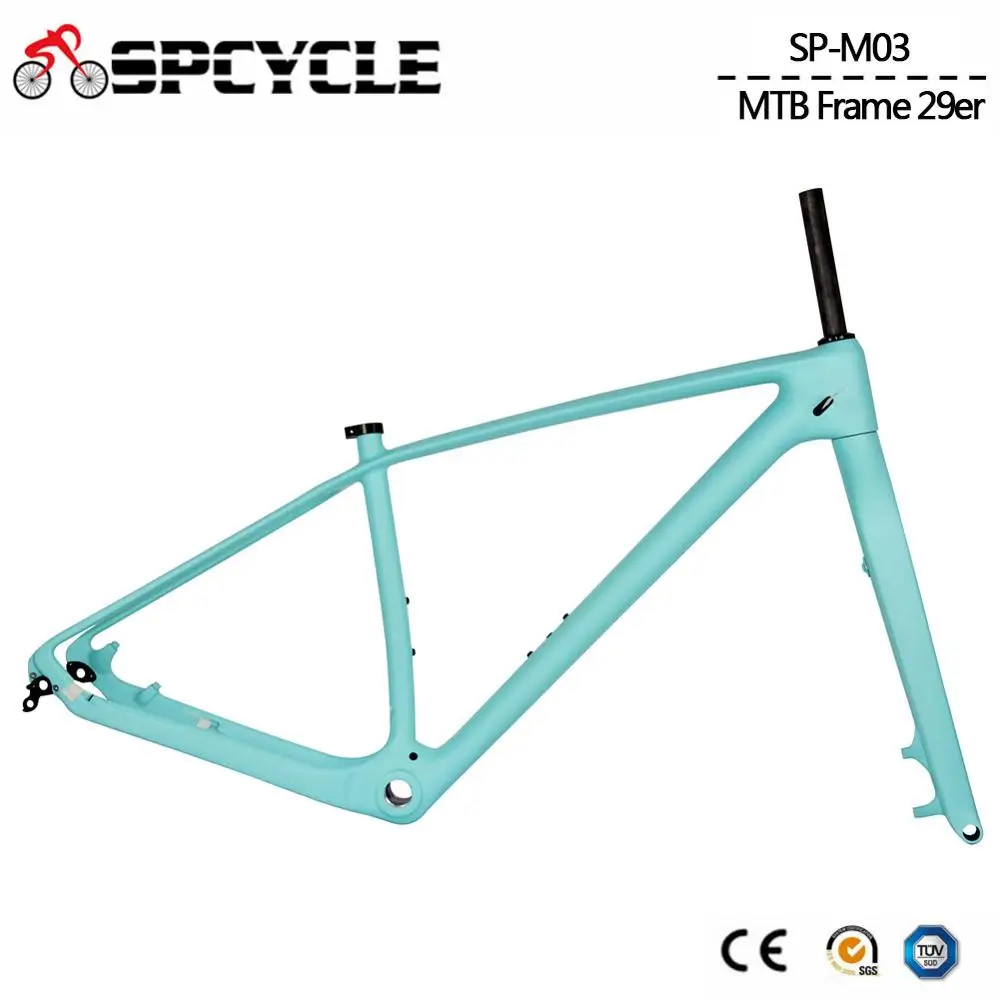 Spcycle 27,5 er 29er T1000 полный карбоновый MTB Набор для велосипеда 29er карбоновая рама для горного велосипеда и жесткая вилка через ось BSA 73 мм