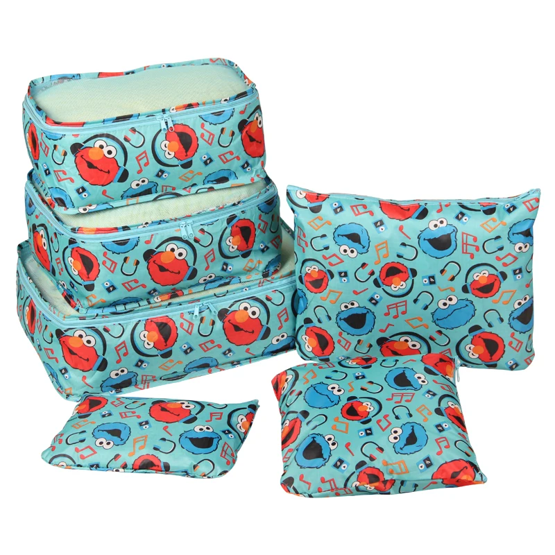 6 шт./комплект Улица Сезам Дораэмон модная аниме портативная дорожная сумка