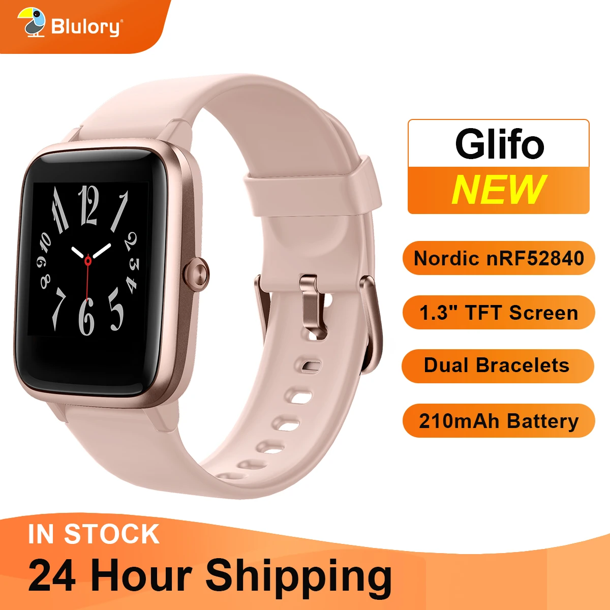 

Blulory Smart Watch Glifo No GPS Sport Waterproof IP68 Heart Rate Monitor Smartwatch Bluetooth4.2 watches Men's 2021 Women's