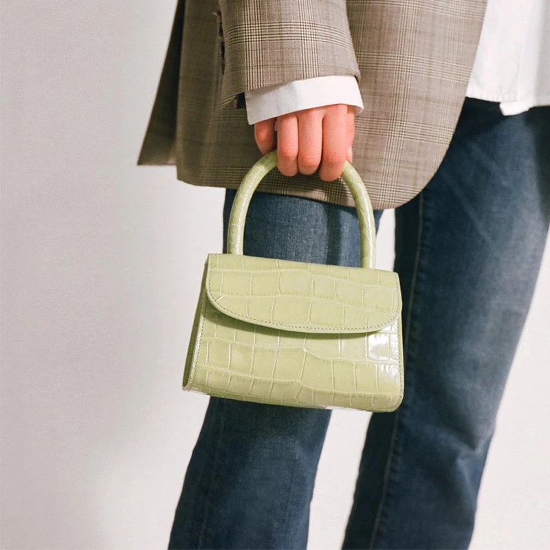 

Crocodile Pattern Flap Bag 2021 Mini Brands Shoulder Bag Designer Handbags Luxury Leather Crossbody Bags For Women sac à main