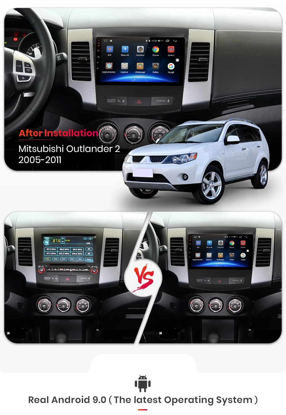 Junsun V1 pro 4G+ 64G CarPlay DSP Android 8,1 автомобильный Радио Мультимедиа стерео плеер gps для Mitsubishi Outlander xl 2 2005-2011 2Din