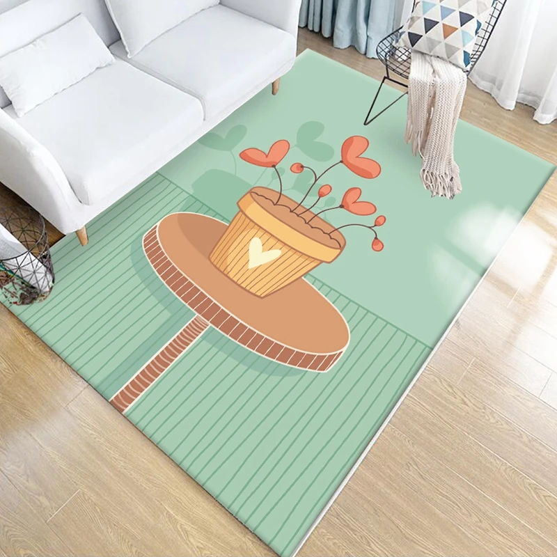 Мультяшный Детский ковер с рисунком лисы Совы медведя в скандинавском стиле