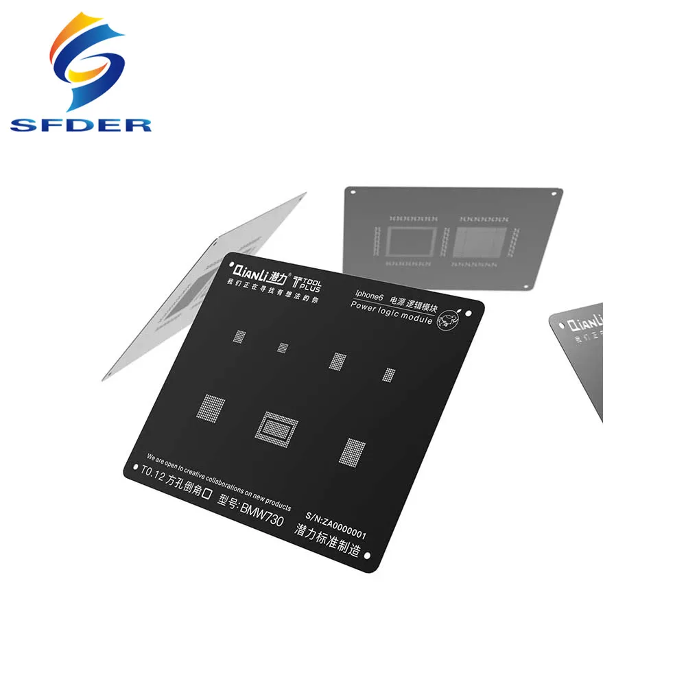 QIANLI iBlack BGA трафарет Tool Plus Power Logic модуль реболлинг Оловянная сетка для IPhone 5 / 5S 6 6s 7 8