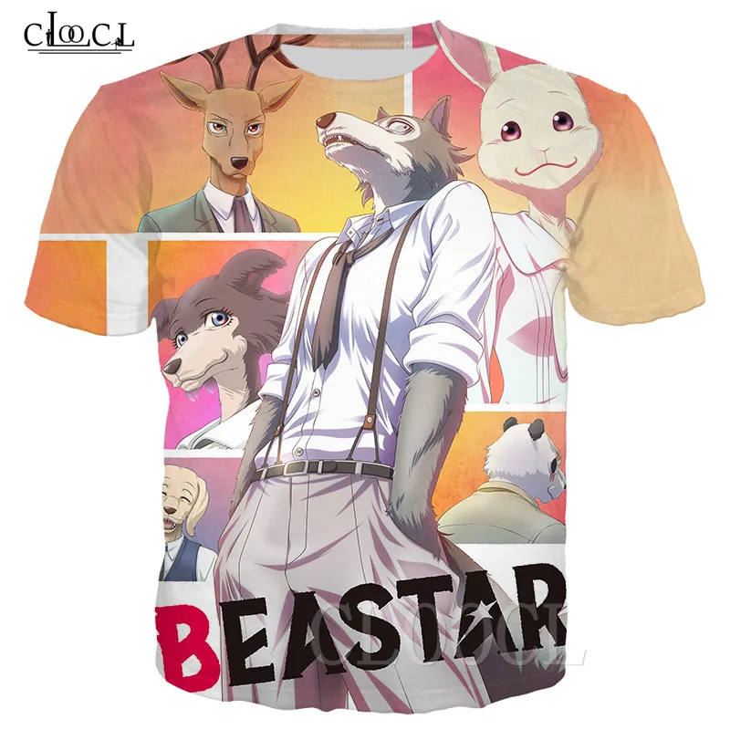 Футболка CLOOCL с мультипликационным аниме BEASTARS футболка в стиле Харадзюку