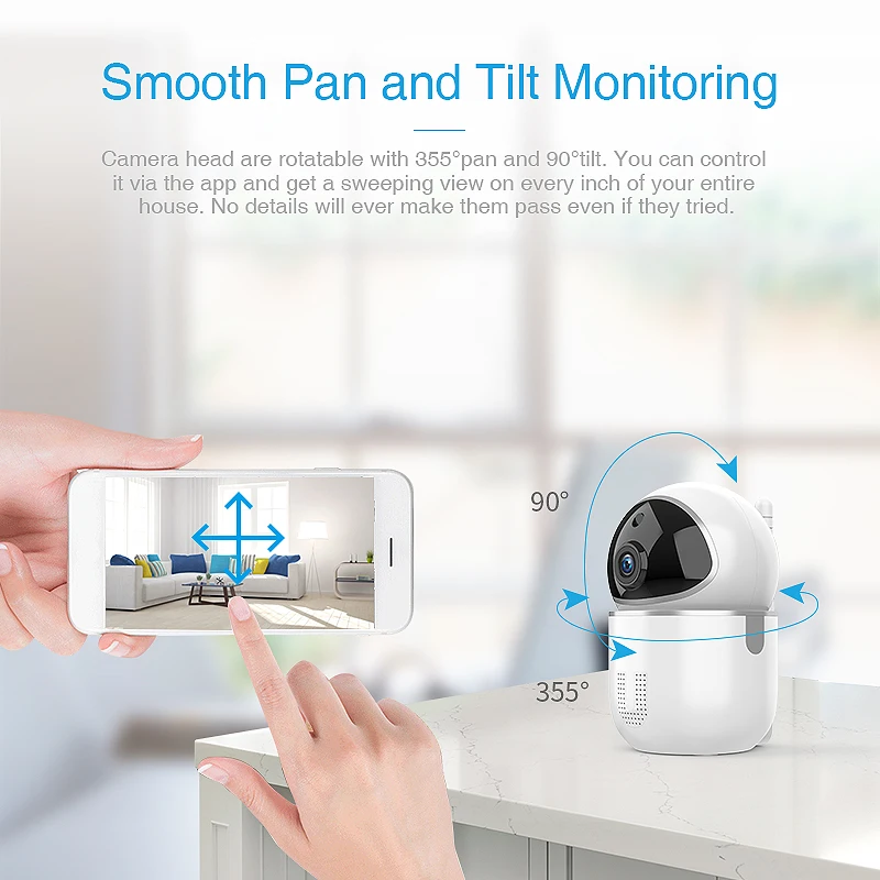 IP-камера видеонаблюдения 1080P Wi-Fi с датчиком движения | Безопасность и защита