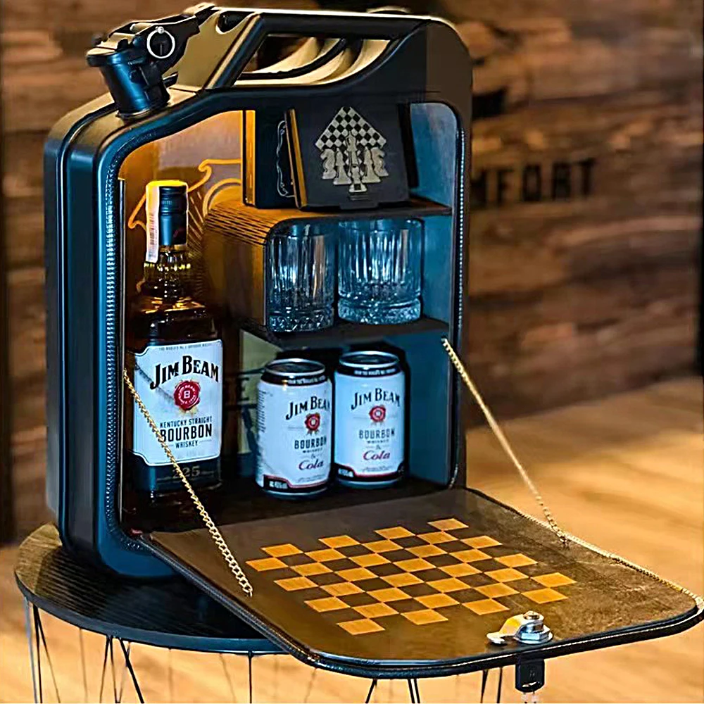 

Gasoline Tank Wine Rack Bar Gift Whiskey Bar Cabinet Decoration Kitchen Beer Wine Holder Beer Decoration Beer Can Decor