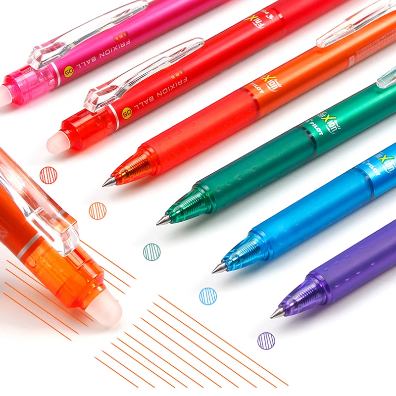 

Pilot Frixion LFBK-23EF Gel Pen 0.5MM Fine Erasable Pen Retractable Color Pens Stationery Papelaria Caneta Gel School Supplies