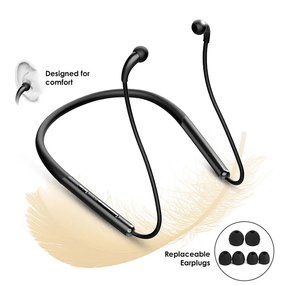 Гарнитура с шейным ремешком Bluetooth 5 0 микрофоном свободные руки звонки