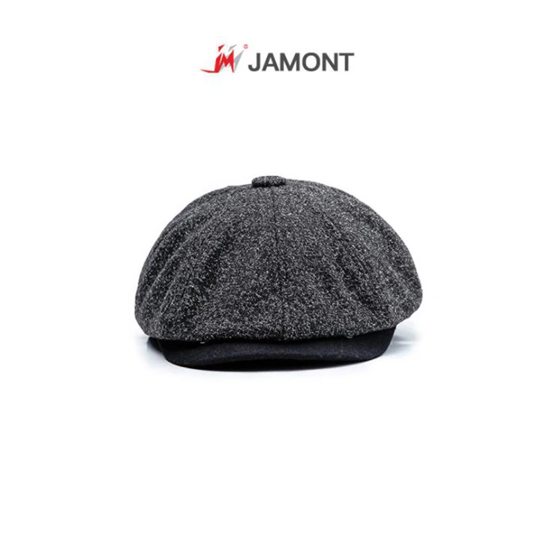 

[JAMONT] New Vintage Newsboy Caps Autumn Winter Cap for Men Women Visor Hats Octagonal Solid Artist Hat British Style Casquette