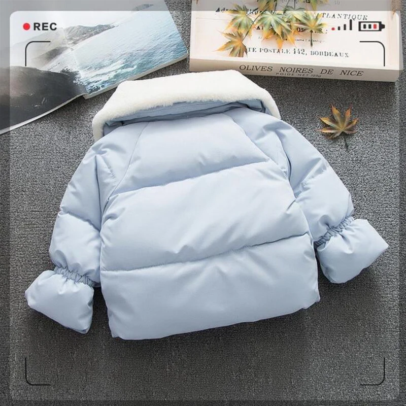 Красивый пуховик для маленьких девочек модное зимнее пальто детская теплая