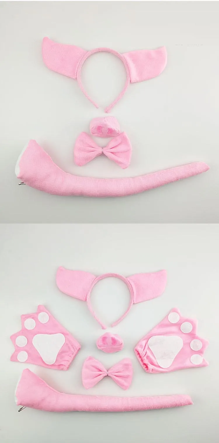 Вечерние повязки на голову для женщин и детей повязка с ушками свинки носовые