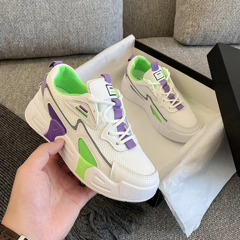 

2021 Walking Sports Shoes For Women Casual Platform Chunky Breathable Mesh Comfortable Female Zapatos Zapatillas Mujer Tenis