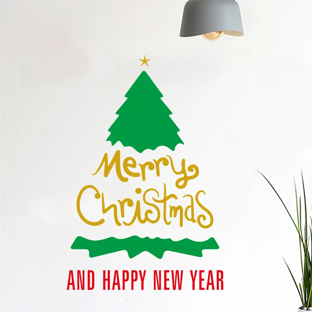 KAKUDER Merry Christmas PVC Wall Stickers Large Tree Sticker Removable Decal Home Decor 19Oct07 | Дом и сад