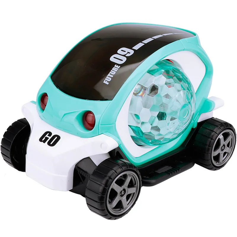 3D крутой музыкальный мультяшный автомобиль игрушечный электрический с колесами