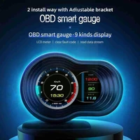 1pcs hud obd2gps smart car head up display gauge car alarm temp digital rpm gauge temp speedometer oil water speedometer a i3h0