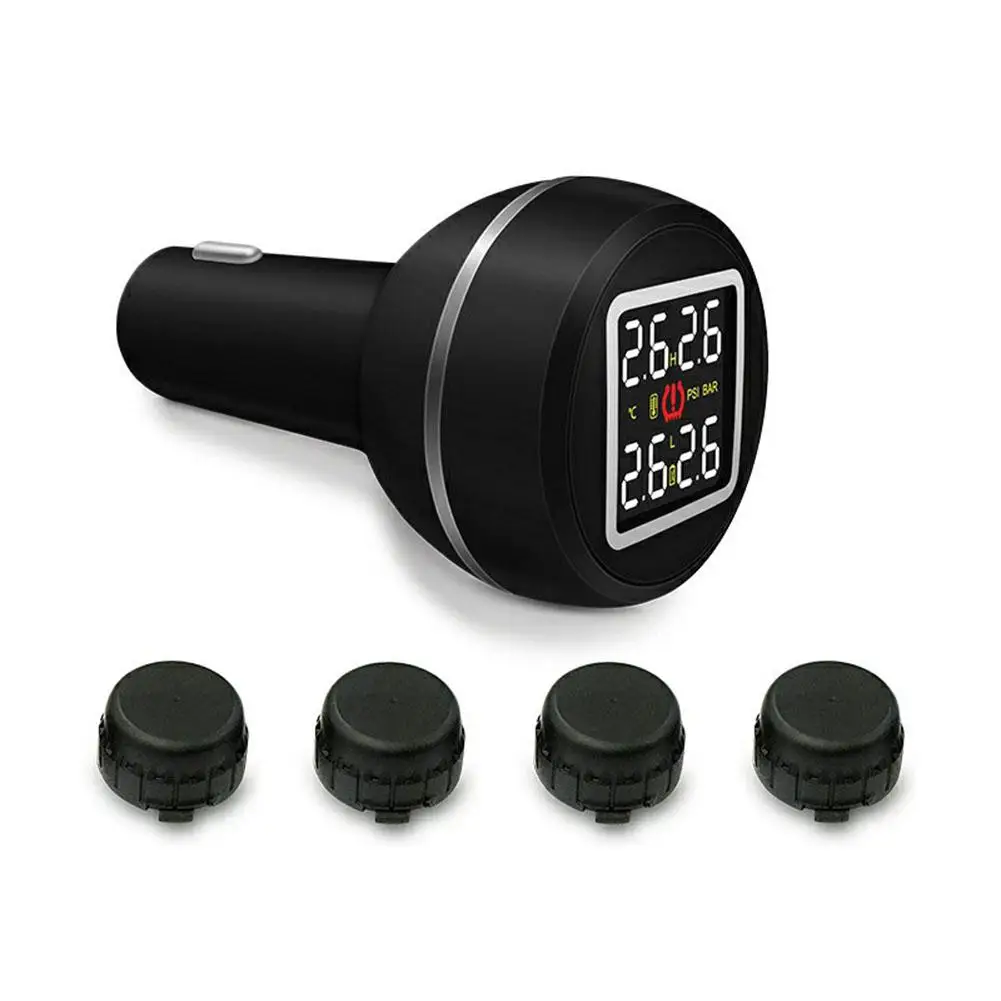 

D580C 12V Digital Display Tire Pressure Monitoring System Cigarettes Lighter Plug and Play Digital Display Tire Pressure Test