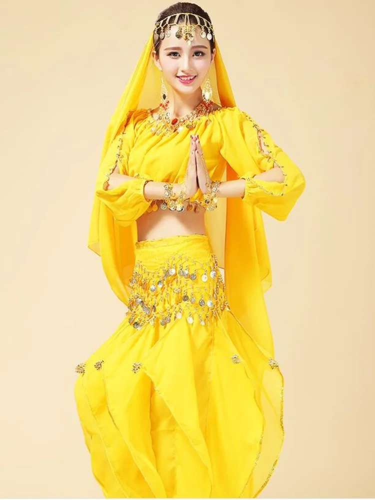 Новинка 2017 комплект из 2 предметов костюм для танца живота Болливуда индийское