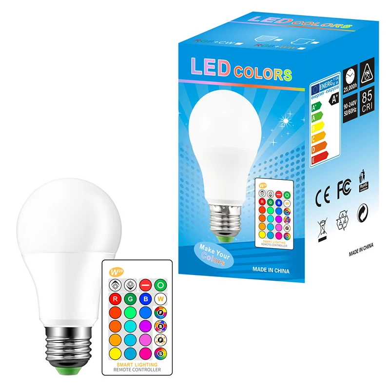 110 В 220 E27 RGB светодиодный светильник 5 Вт 10 15 сменная цветная светодиодная лампа RGBW