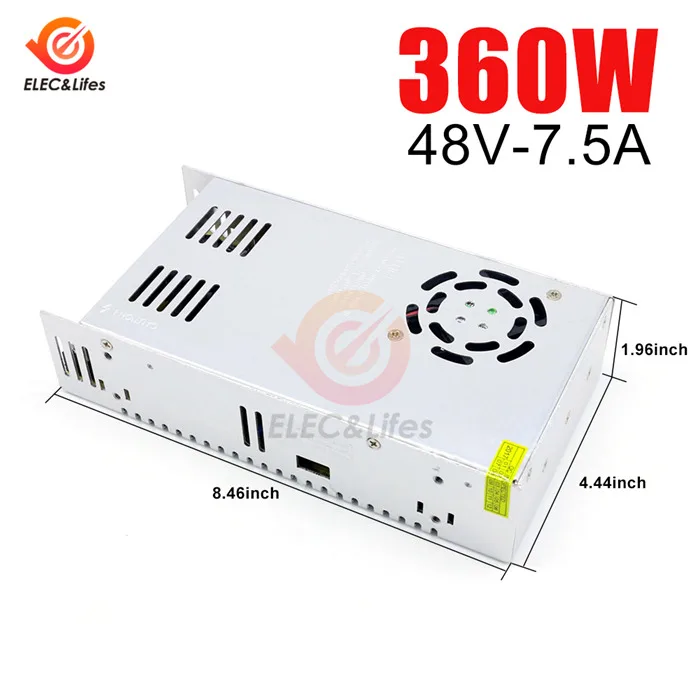 7.5A 360W DC 48V 360W 400W 480W 10A импульсный источник питания трансформатор переменного тока DC SMPS 7.5A 8.3A - Цвет: 7.5A 360W