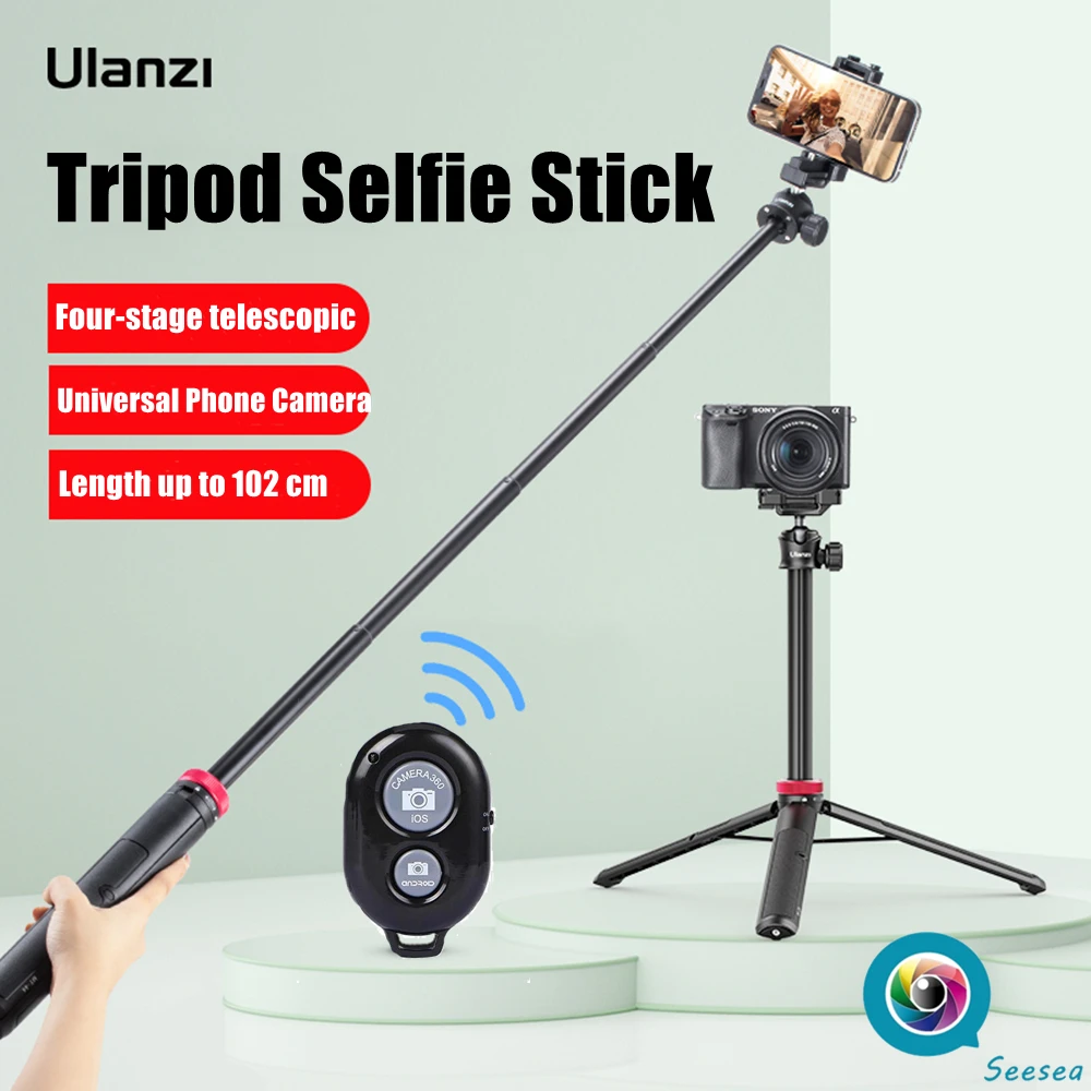 

Ulanzi MT-44 Extend Tripod for DSLR Camera Phone Vlog Tripods With Cold Shoe Phone Mount Holder for Microphone LED Light