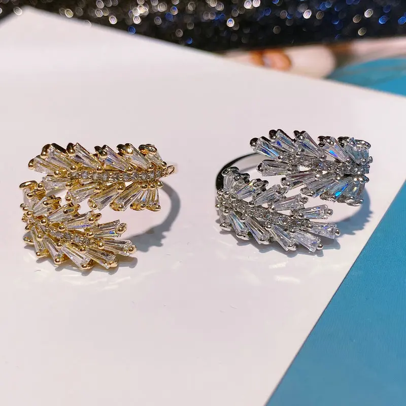 

1 шт., кольцо на палец из чистого фианита, модное кольцо на палец, роскошное кольцо на палец, ручная работа, модные ювелирные изделия для женщи...