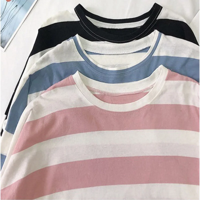 Женская футболка с длинным рукавом в полоску|Футболки| |