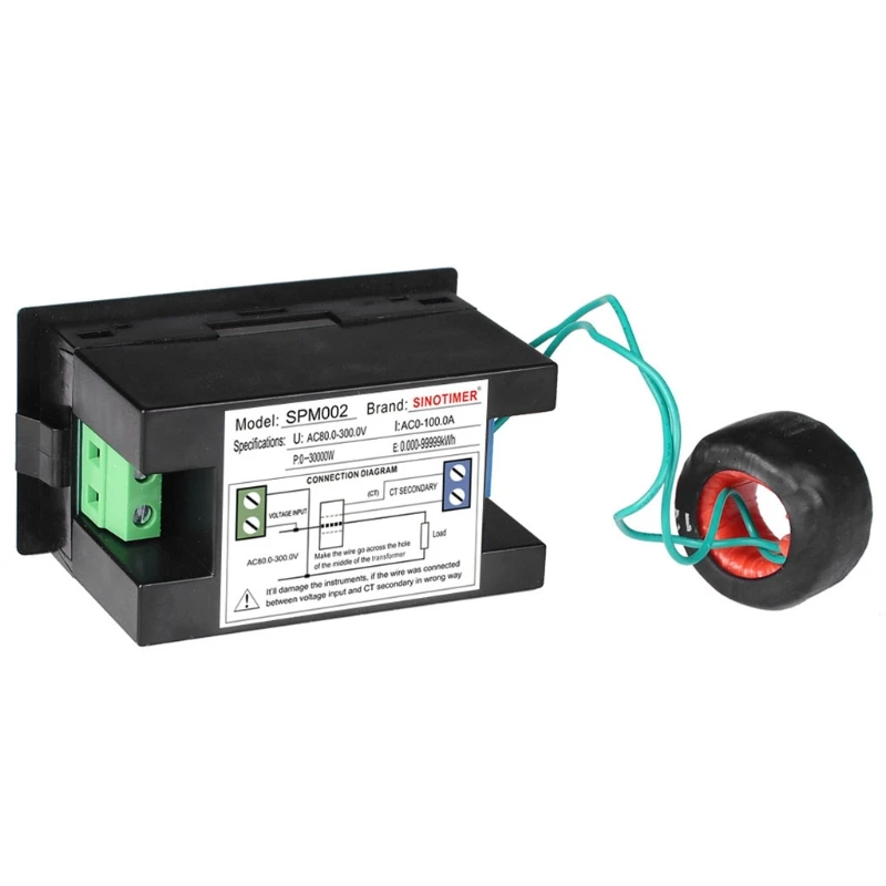 AC80-300V/AC300-450V 100A LCD Digital Display Voltmeter Electric Energy Meter AC Voltage Current Ammeter Power | Инструменты