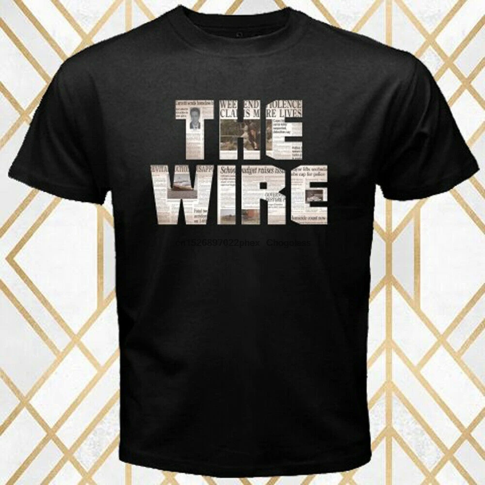 Мужская черная футболка с логотипом сериала THE WIRE TV размер S - 3XL | одежда