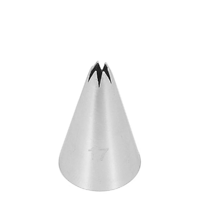 

(30pcs/Lot) Free Shipping MRF Stainless Steel 18/8 Cake Decorating Star Icing Nozzle #17