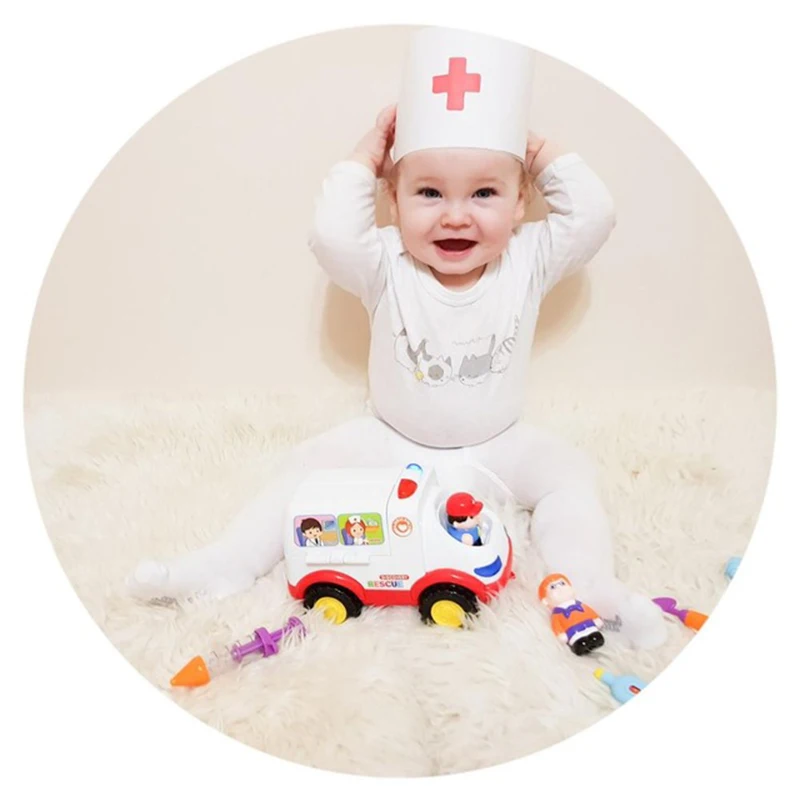 Машинка скорой помощи электрическая музыкальная подсветка универсальная для