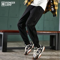 pioneer camp 2021 spring new sweatpants joggers men black 100 cotton casual mens clothing xzs101016