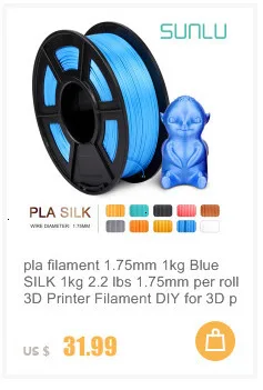 SUNLU PLA углеродное волокно 3d принтер нити 1,75 мм(2.2lb) Допуск+/-0,02 мм для детского дизайна живопись