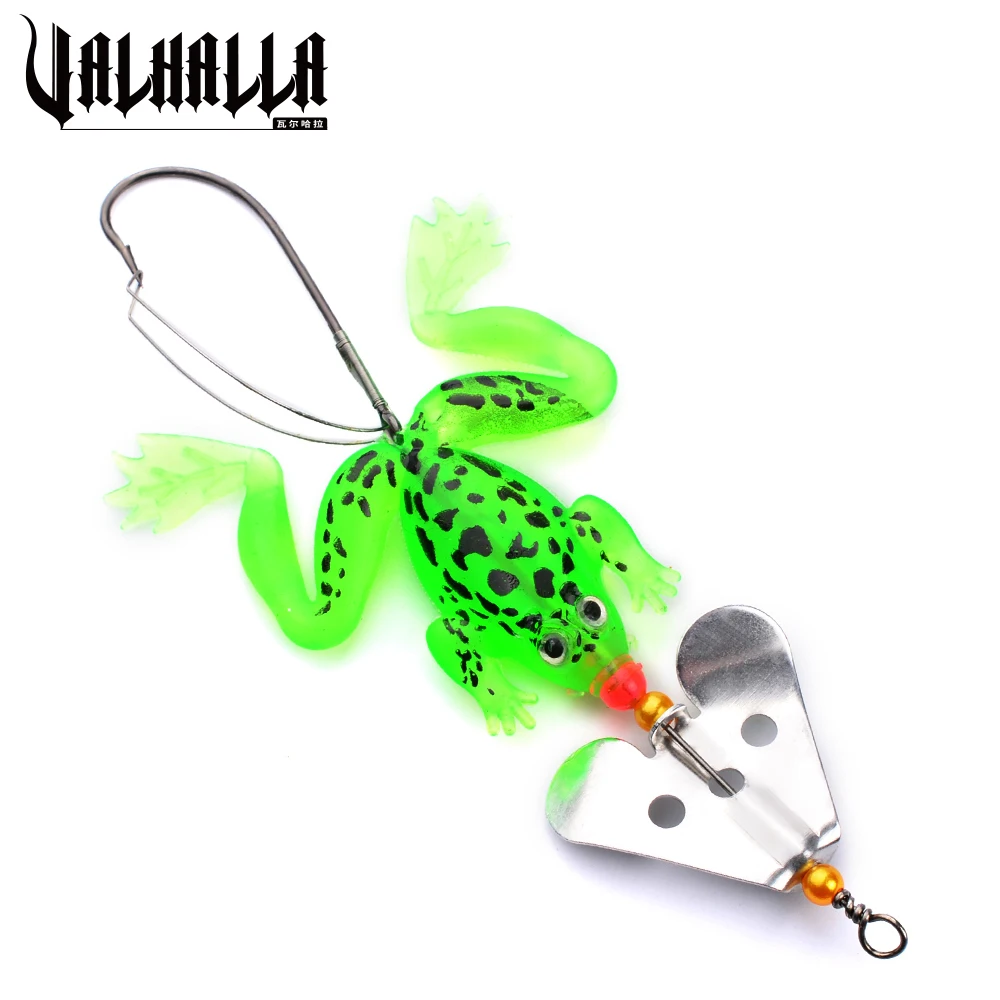 Новая мягкая рыболовная приманка VALHALLA Frog 4 шт./лот кренкбейт для окуня снасть 9 см 6