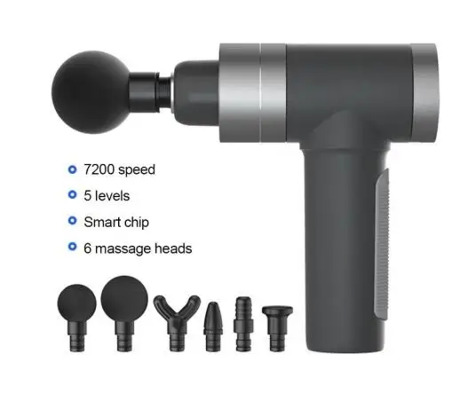 Новые массажные пистолеты с сенсорным экраном 6 головок массажер для мышц ЖК