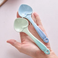 heart shaped dessert ceramic spoon couple creative nordic color glaze gradient home cute to give friends and children gifts