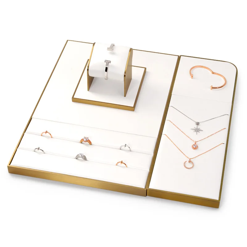 Metal jewelry display props light luxury jewelry display rack high-grade necklace ring bracelet display rack