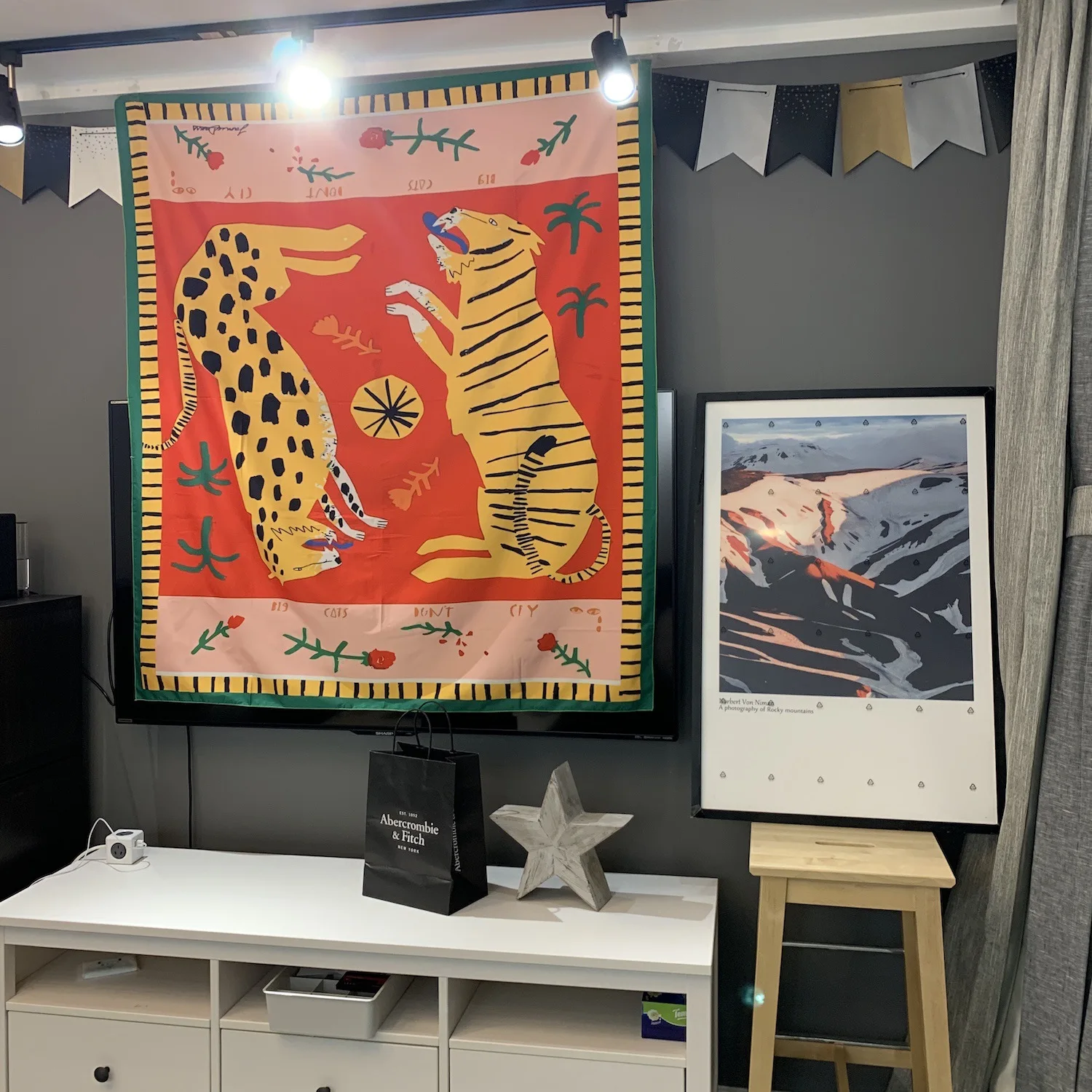 Настенный гобелен с изображением двух тигров пляжный коврик в богемном стиле