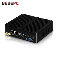 bebepc fanless mini pc intel celeron j1900 n2830 dual lan windows 10 n2930 4 core industrial mini desktop computer com wifi htpc