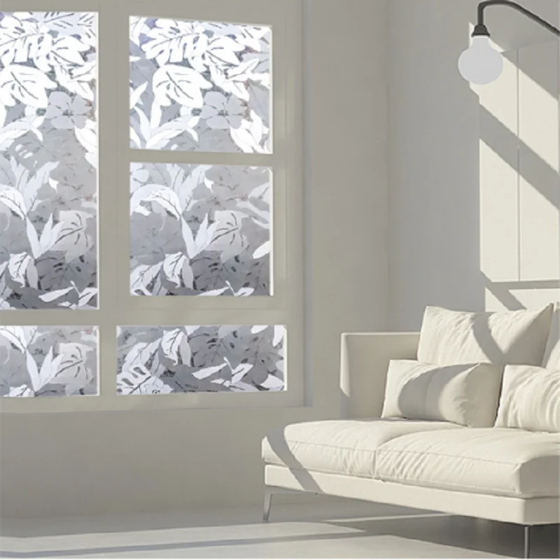 100 см Длина статического цепляться виниловый стикер на окно тропические растения