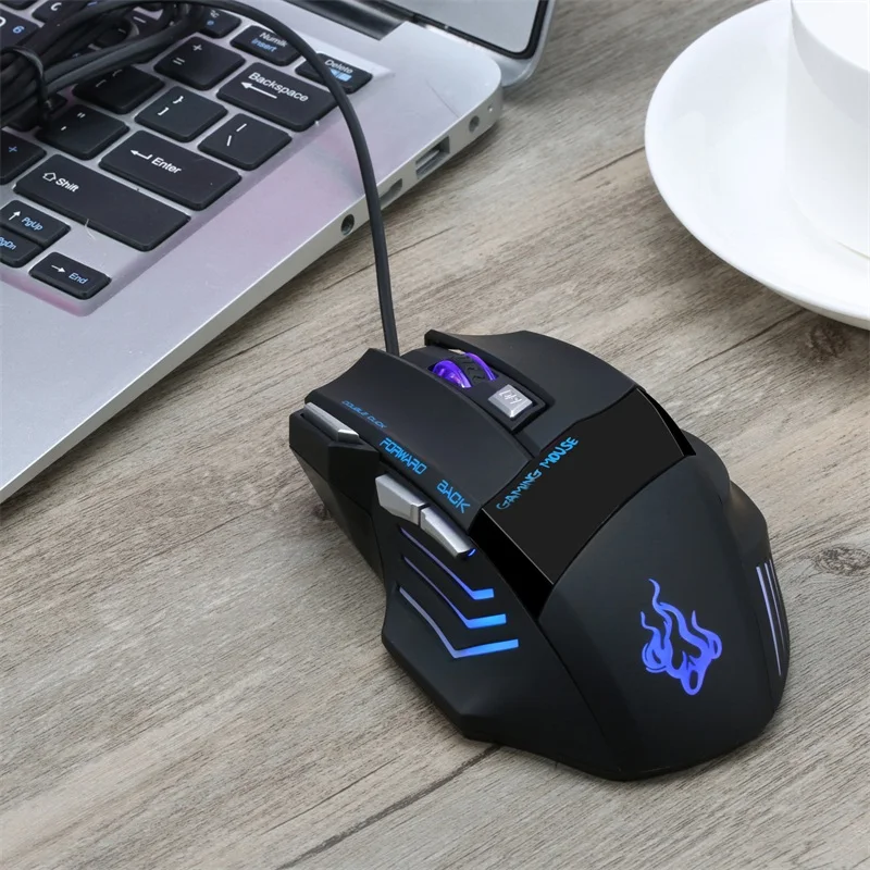 

A868 Optical Wired Gaming Mouse With Colorful Backlit Lights Professional Gamer Mice Ergonomic Computer Mouse for PC Laptop