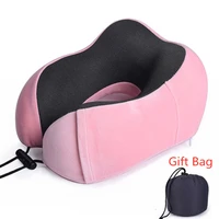 memory travel pillow grade a quality polyester cotton solid u shape wave pillow massage body bedding decorative neck pillows