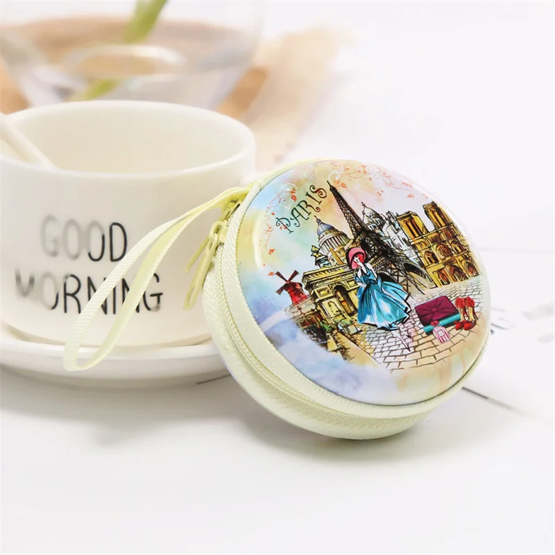 Жесть Кошелек для монет железная подставка-Башня монета кошелек гарнитура