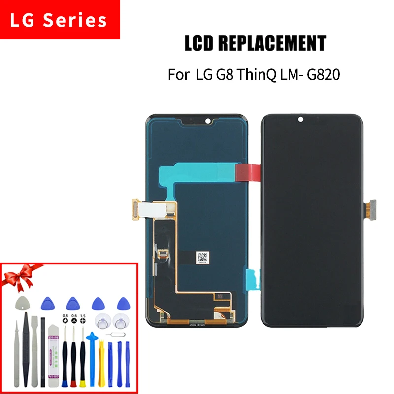

LCD For LG G8 ThinQ LM- G820 LCD Display Touch Screen Digitizer Assembly with Disassembly tools