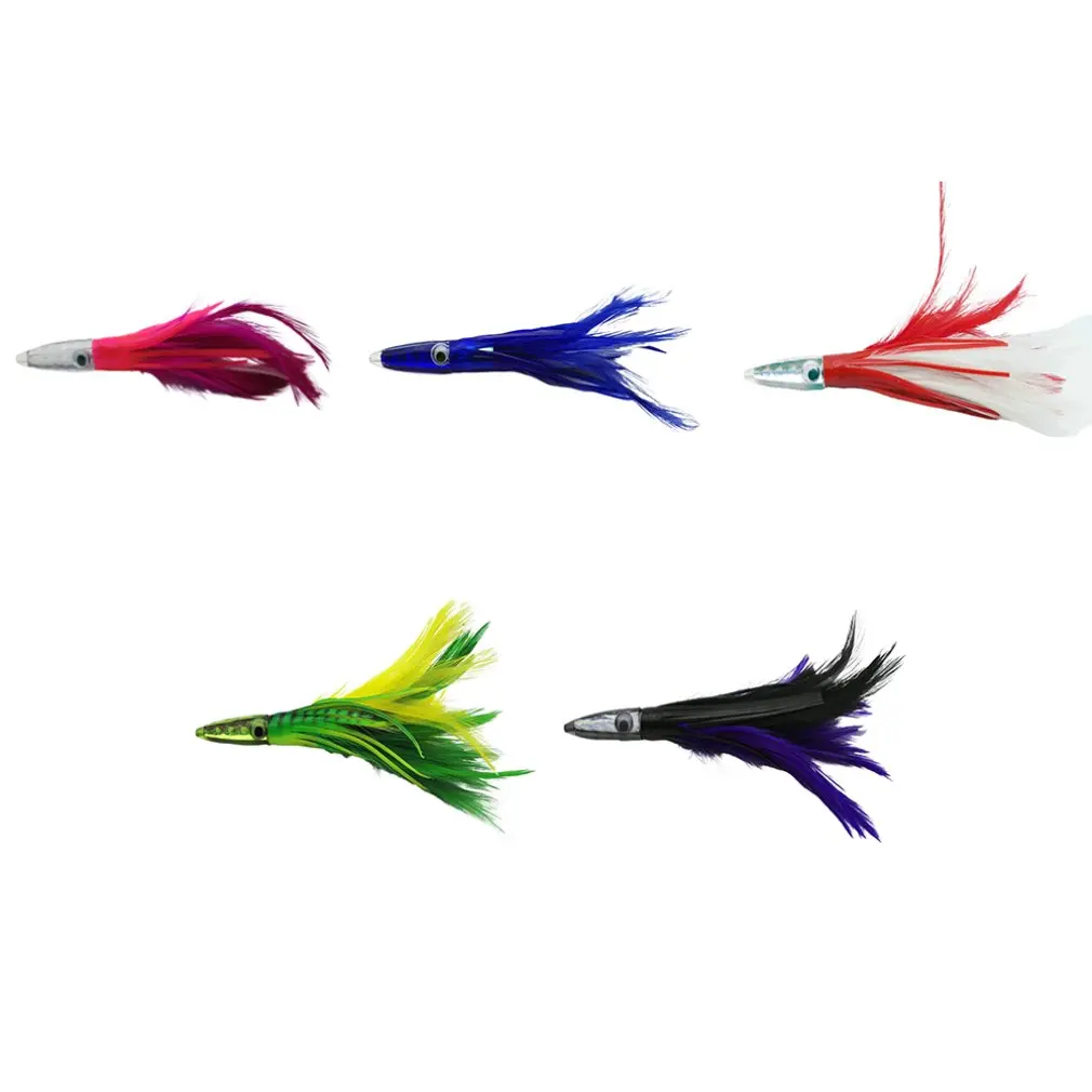

Trolling bait acrylic sea fishing octopus headband feather skirt suluya Bait trolling bait feather skirt