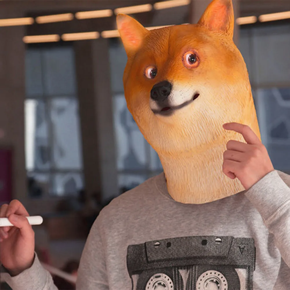 Костюм реквизит 2019 Хэллоуин вечерние латексные маски для собак Банни хакер|Маски