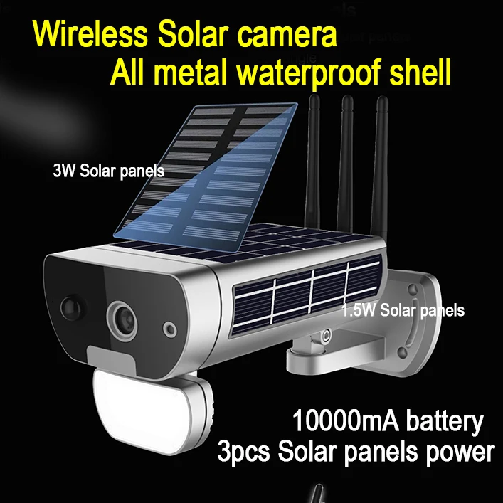 Ip камера видеонаблюдения с солнечной батареей Wi Fi ИК 1080P HD беспроводная на